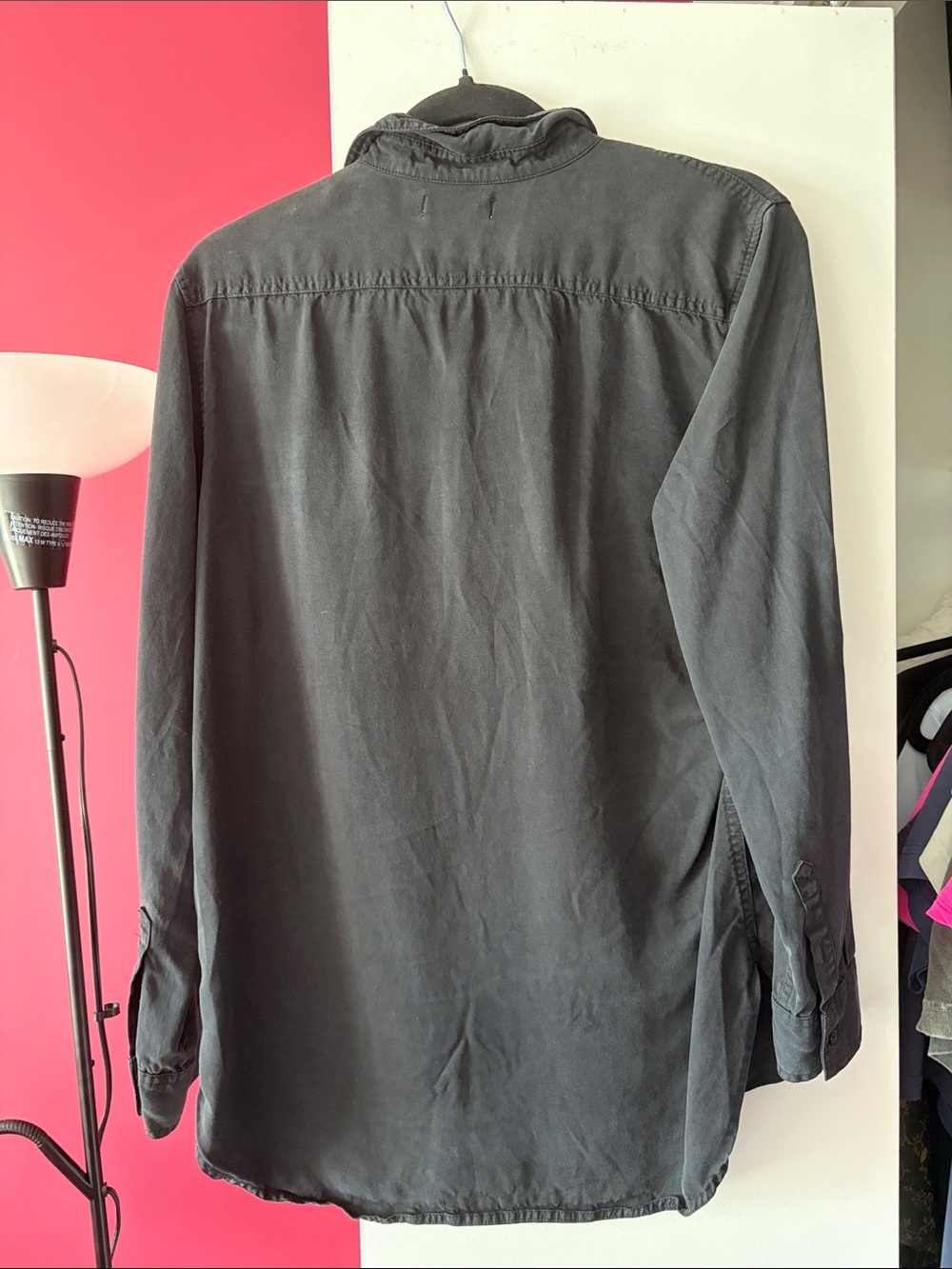 Aritzia Black Utility Button-Up Shirt - Picture 5 of 6